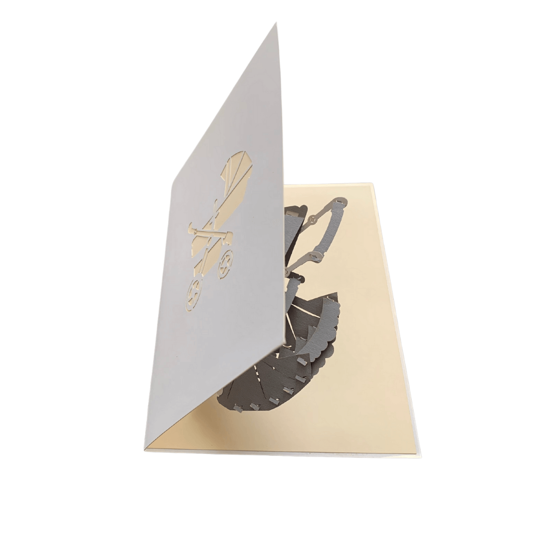 Baby Pram Pop Up Card – New Baby Gift