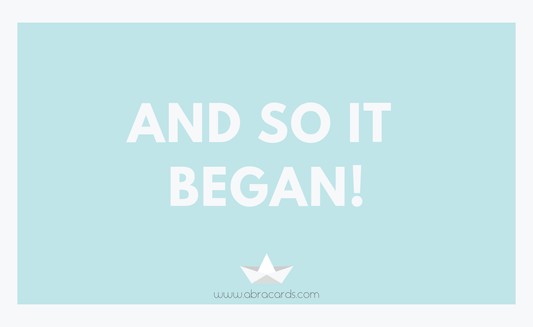 And so it began! <br> - Abra Cards