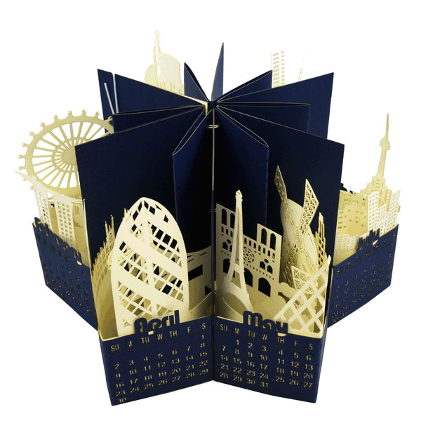 Architectural 3D Pop up 2019 calendar - Abra Cards