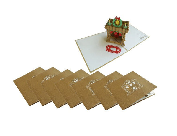 8 x Christmas Fireplaces - Multipack - Abra Cards