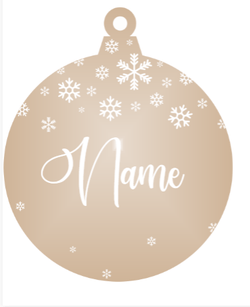 Add a name - Personalised Snowflake Christmas Ornament (Various Colours) - Abra Cards