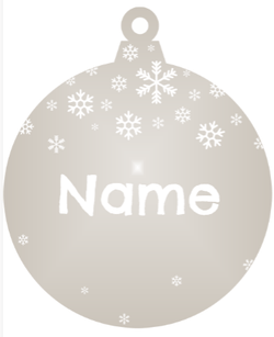 Add a name - Personalised Snowflake Christmas Ornament (Various Colours) - Abra Cards