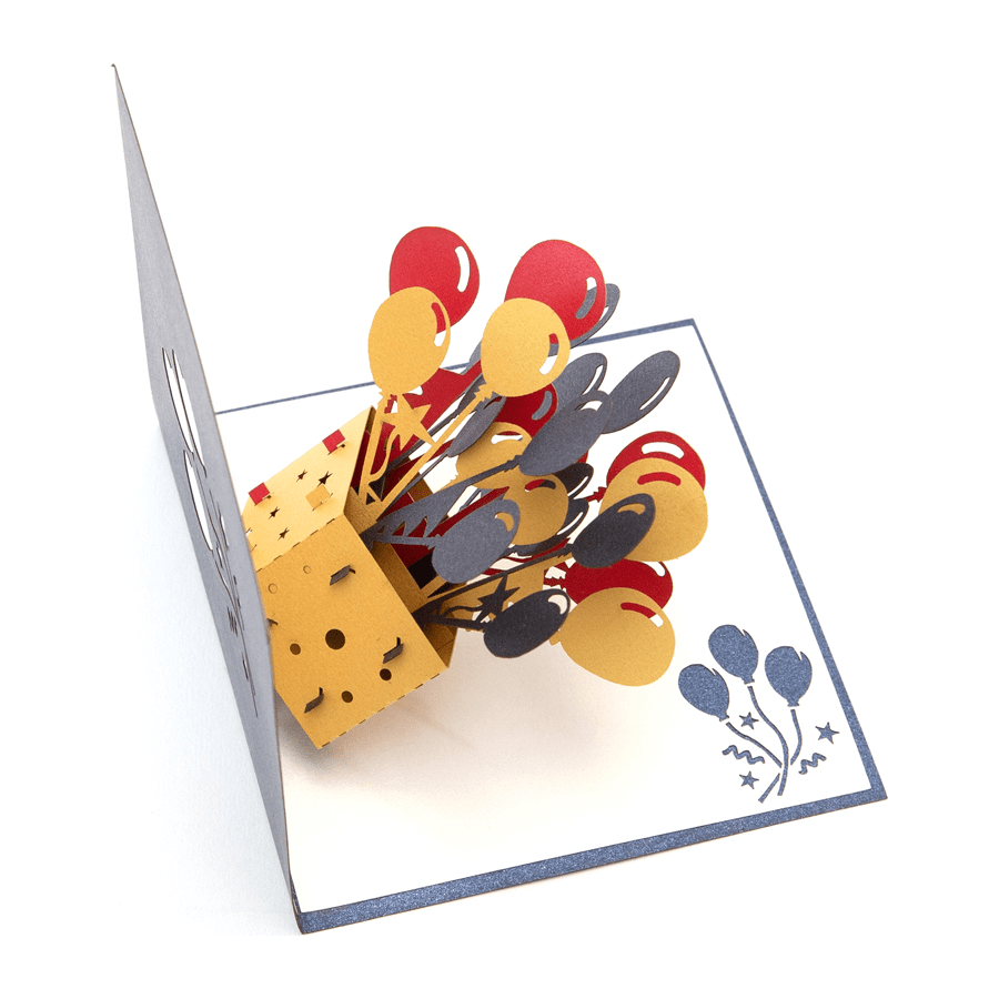 Balloon Box Blue (Metallic) - Abra Cards