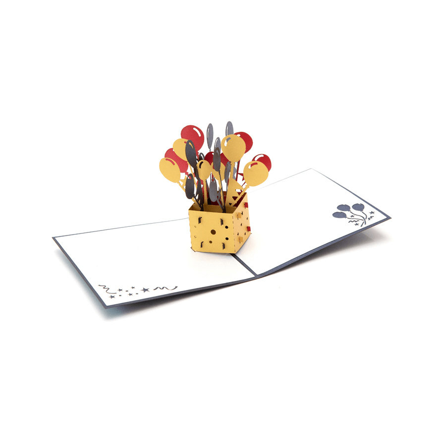 Balloon Box Blue (Metallic) - Abra Cards