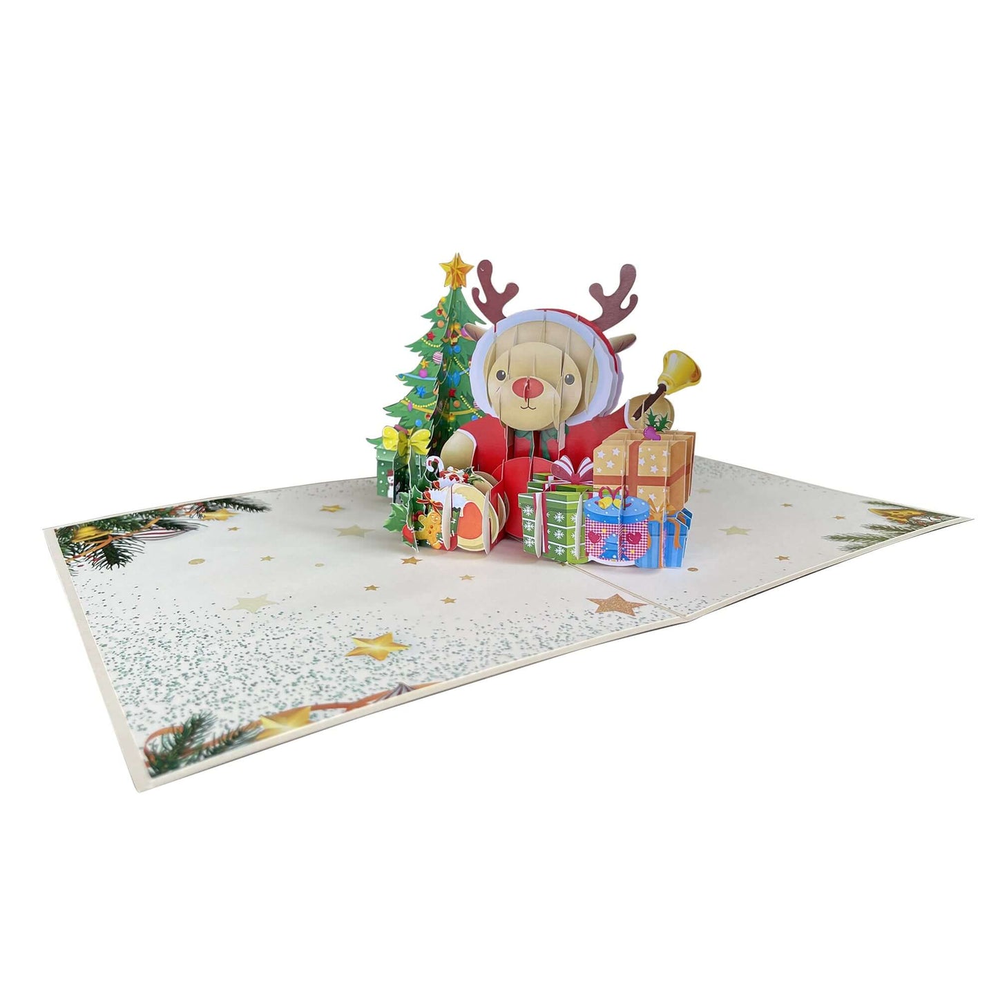 Reindeer with Presents - Abra Cards