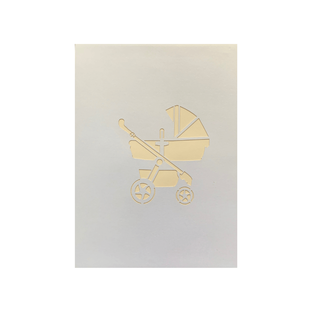 Baby Pram Pop Up Card – New Baby Gift