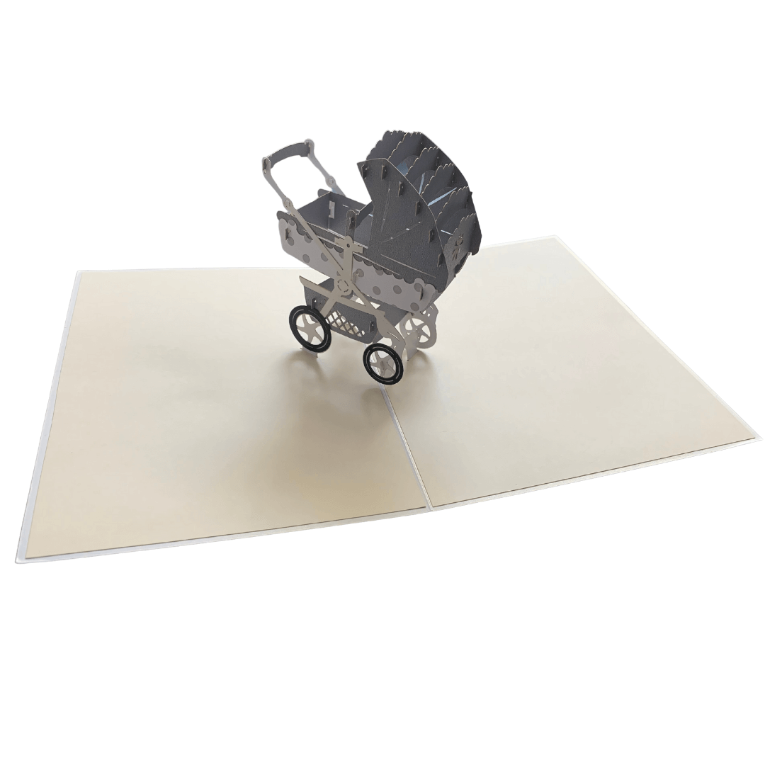 Baby Pram Pop Up Card – New Baby Gift
