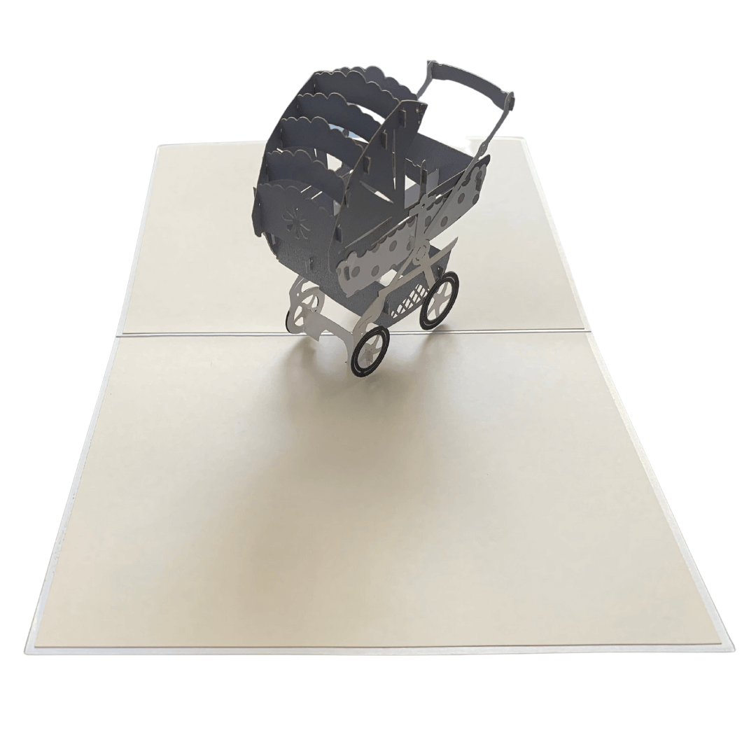 Baby Pram Pop Up Card – New Baby Gift