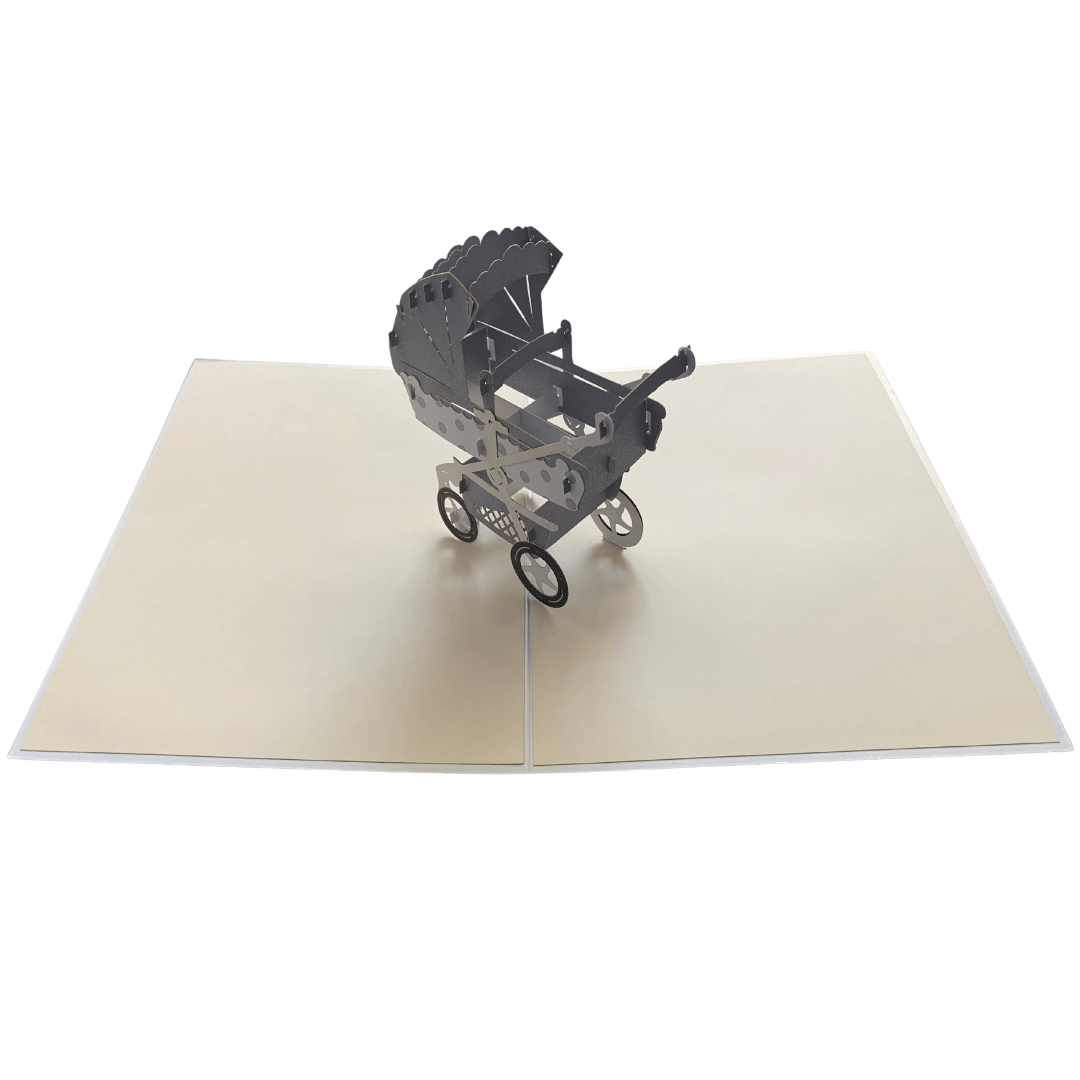 Baby Pram Pop Up Card – New Baby Gift