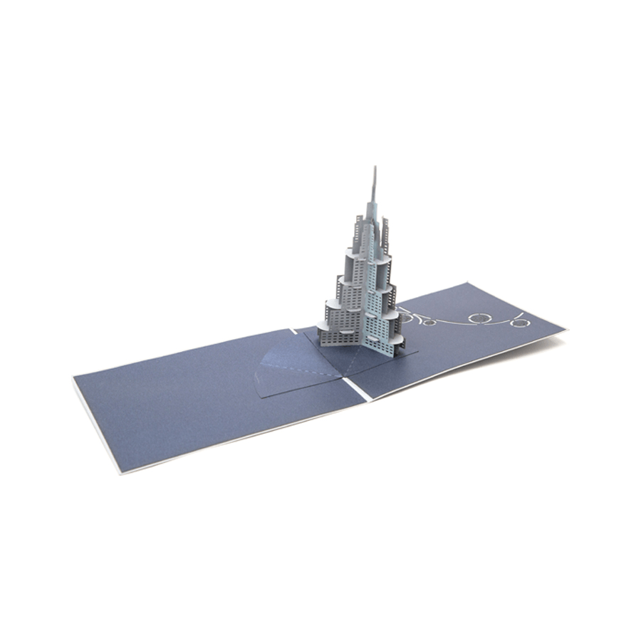 Burj Khalifa Dubai Landmark Pop Up Card - Souvenir