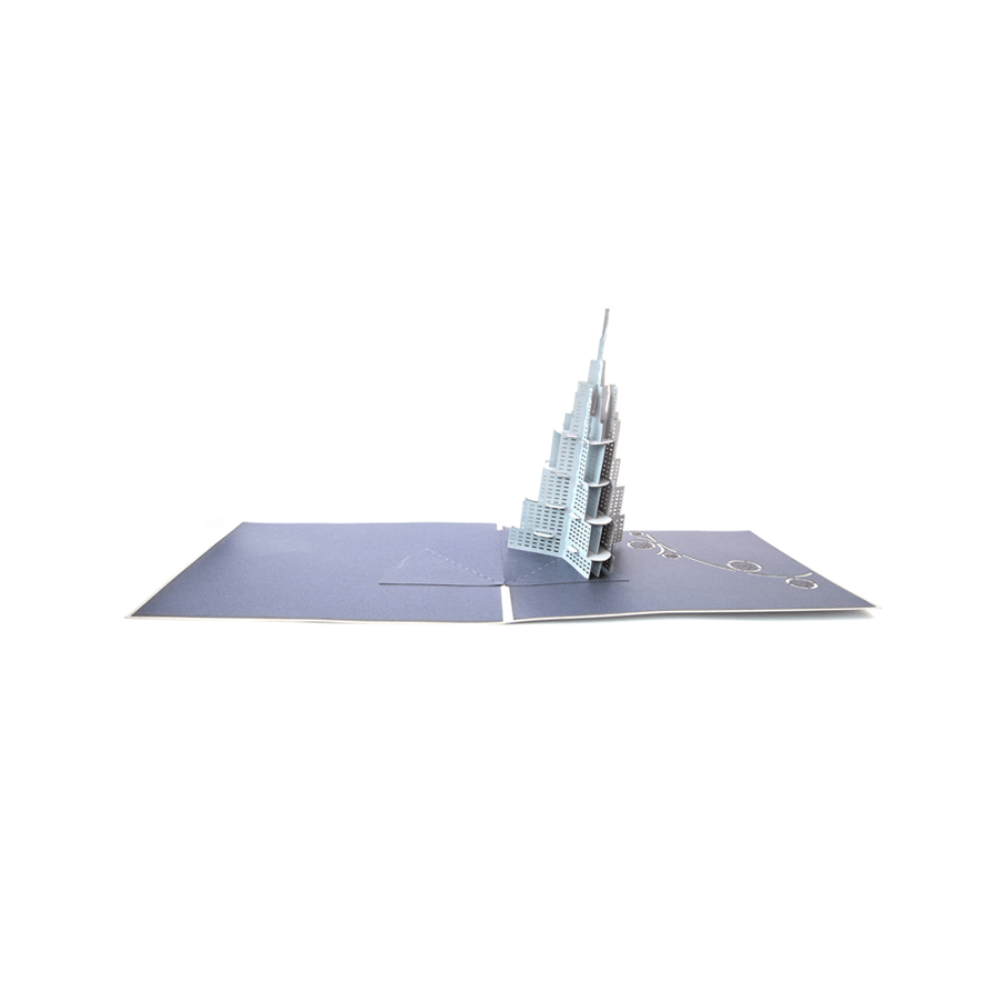 Burj Khalifa Dubai Landmark Pop Up Card - Souvenir