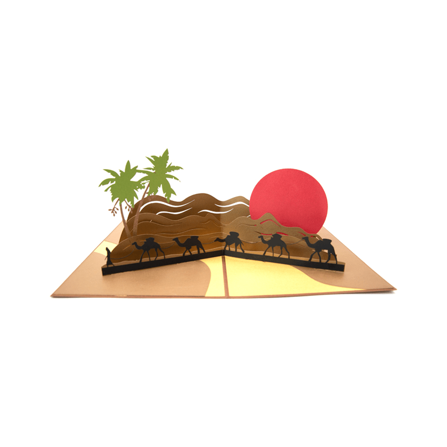 Desert Scene Pop Up Card