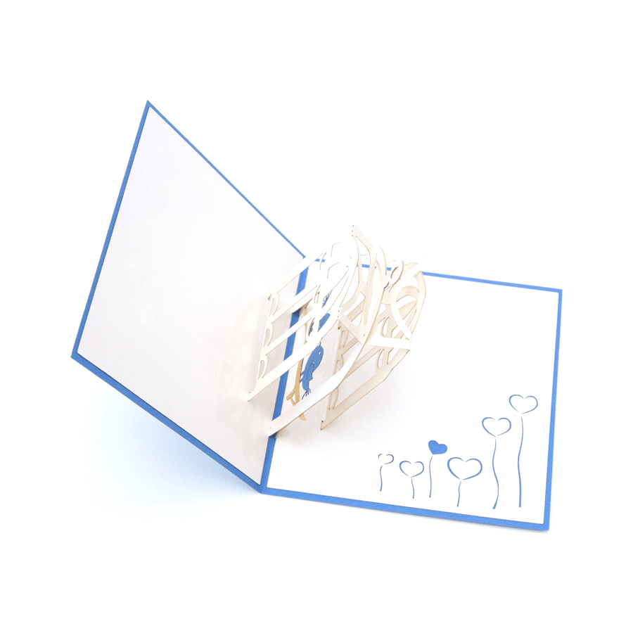Lovebirds Pop Up Anniversary Card - Abra Cards