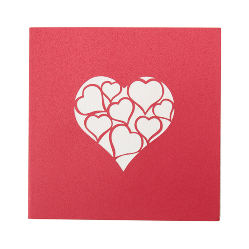 Valentines Greeting Card, 3D Pop Up Love Heart Card