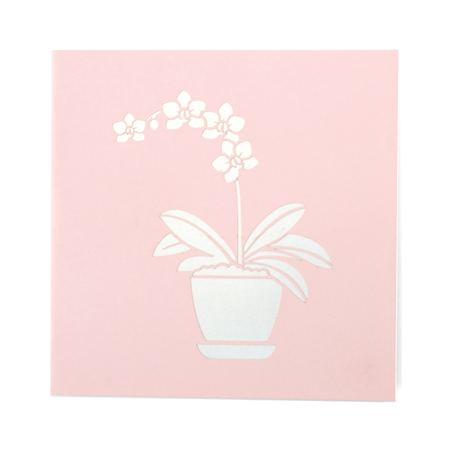 Orchid Pop Up Card - Floral Greeting Gift