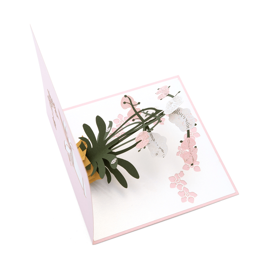 Orchid Pop Up Card - Floral Greeting Gift
