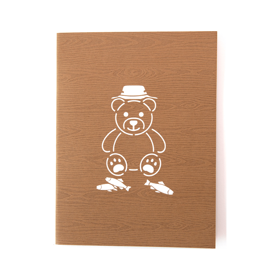 Teddy Bear Fishing - Abra Cards