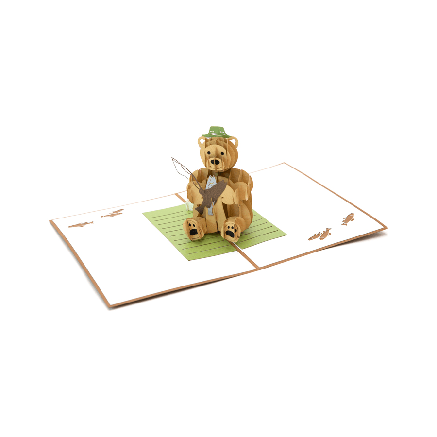 Teddy Bear Fishing - Abra Cards