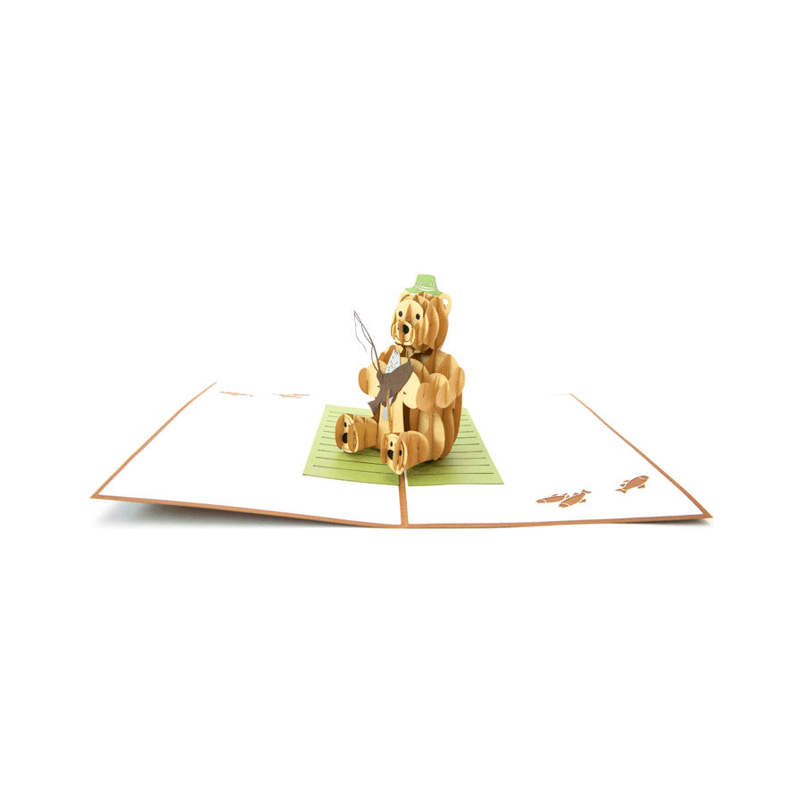 Teddy Bear Fishing - Abra Cards