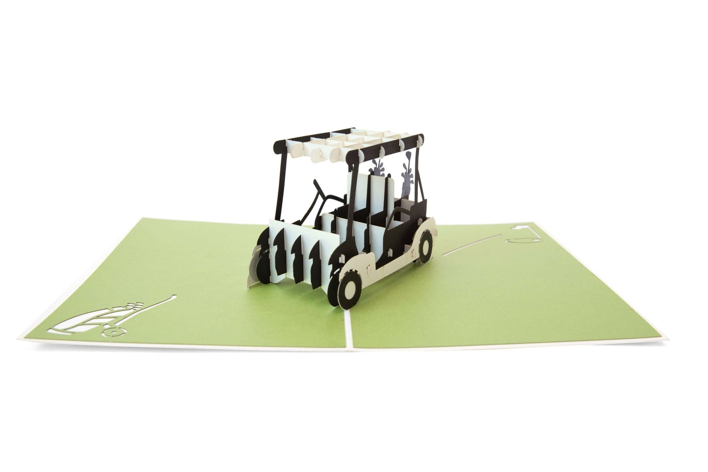 Golf Buggy Pop Up Card - Golfer Gift