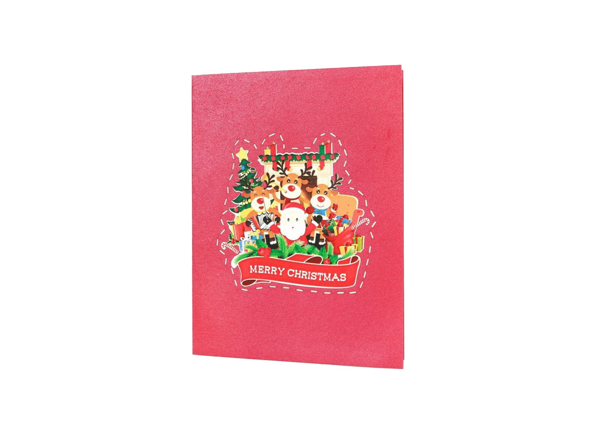 Singing Santa & Reindeers - Abra Cards