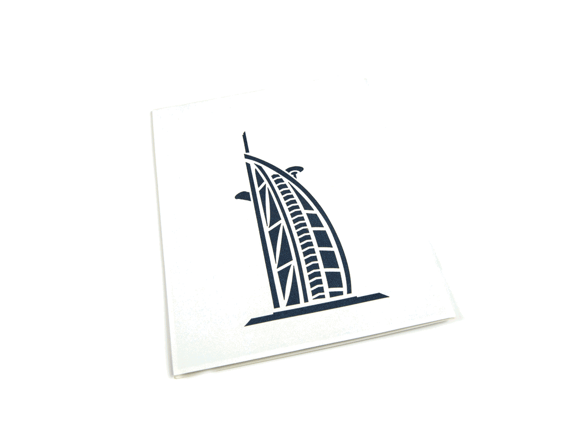 Burj Al Arab Pop Up Card - Luxury Souvenir