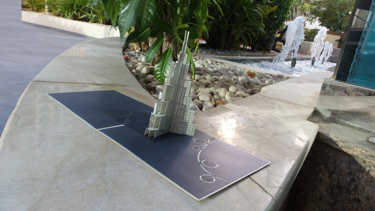 Burj Khalifa Dubai Landmark Pop Up Card - Souvenir