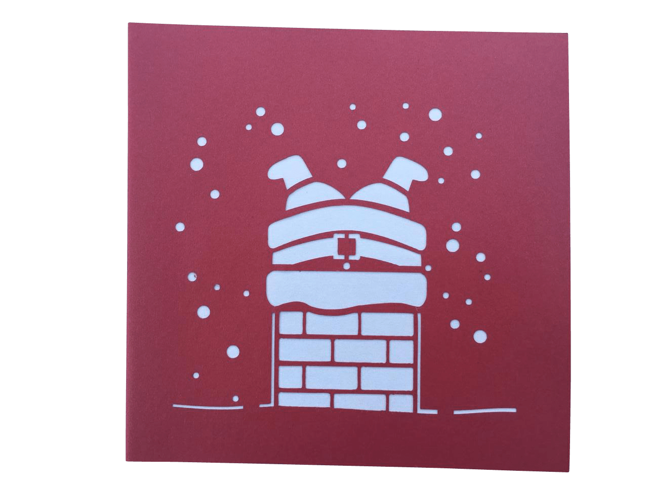Santa on the Chimney - Abra Cards