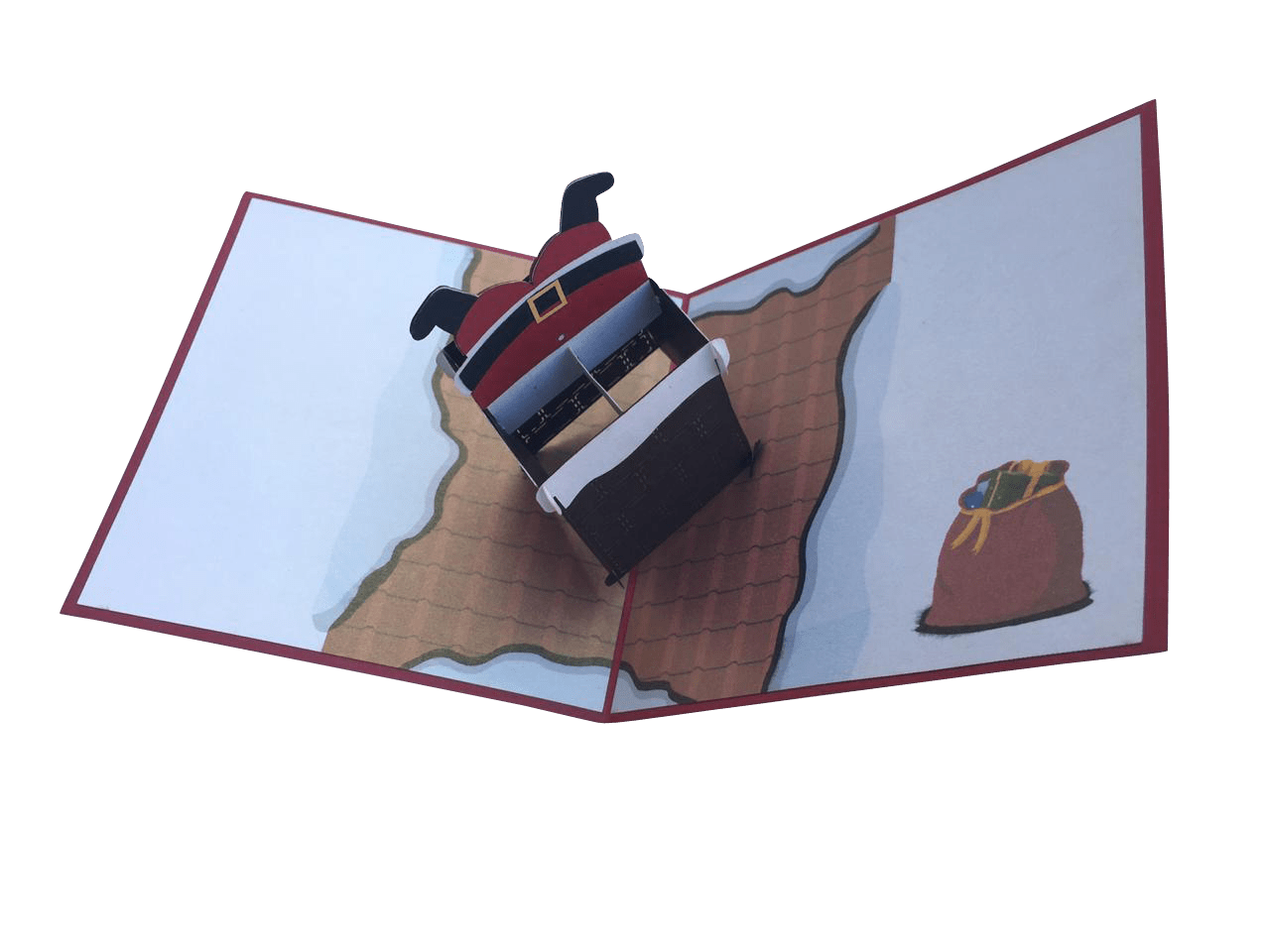 Santa on the Chimney - Abra Cards