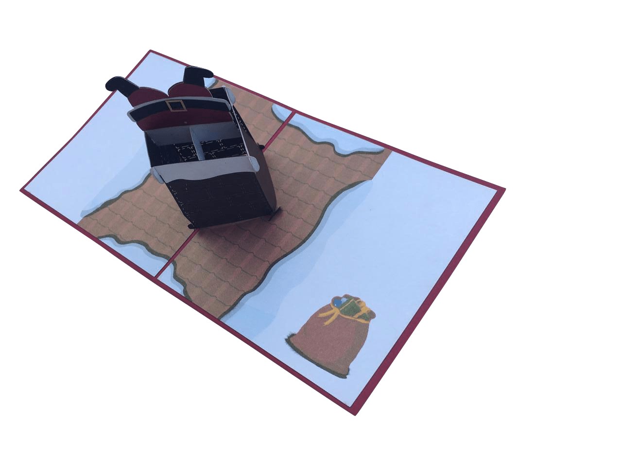 Santa on the Chimney - Abra Cards
