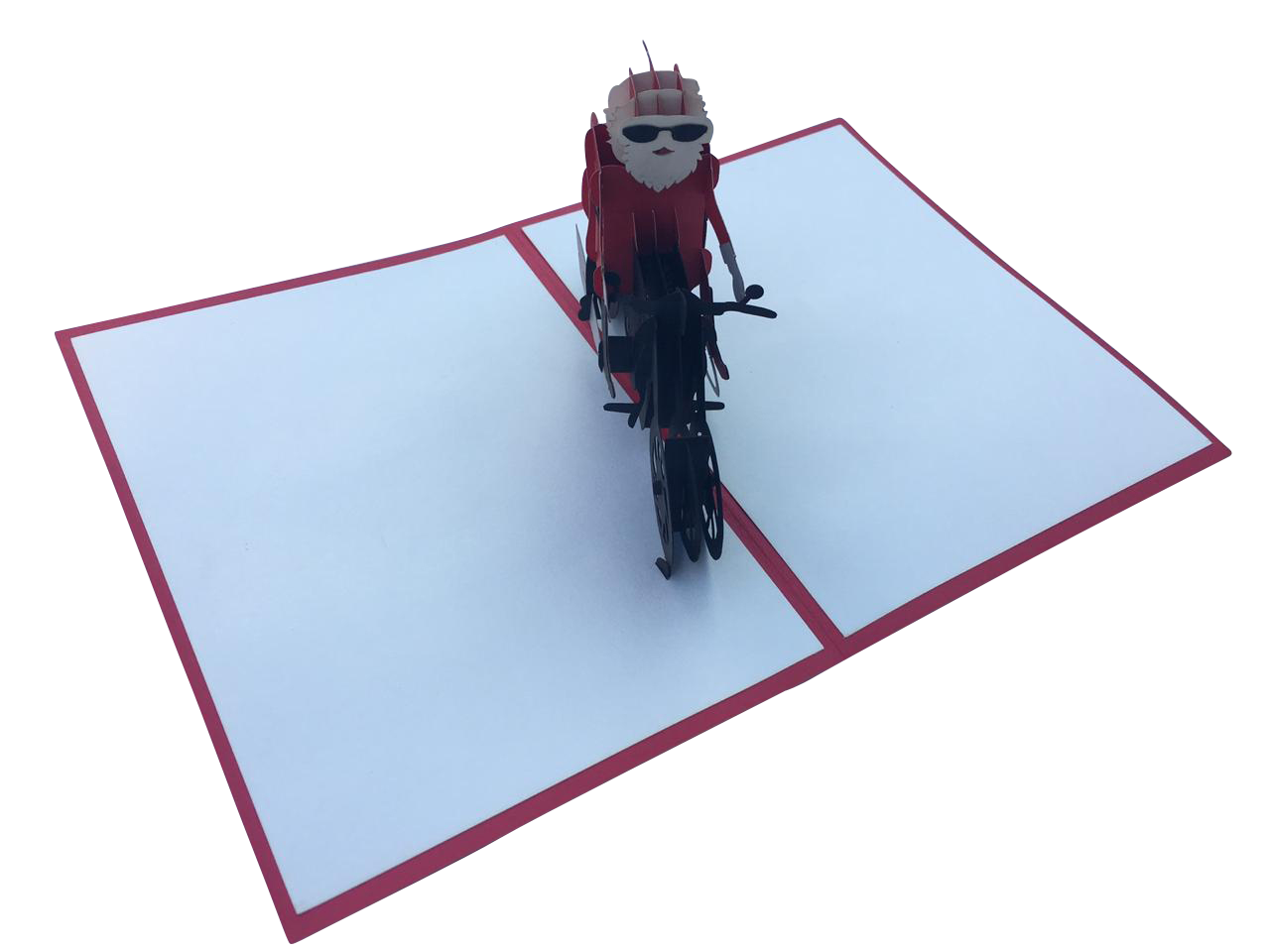 Santa on Motorbike Pop Up Card - Fun Xmas Gift