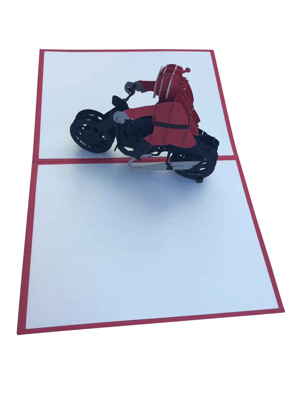 Santa on Motorbike Pop Up Card - Fun Xmas Gift