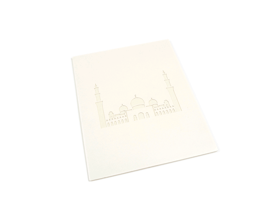 Sheikh Zayed Mosque UAE Landmark Pop Up Card