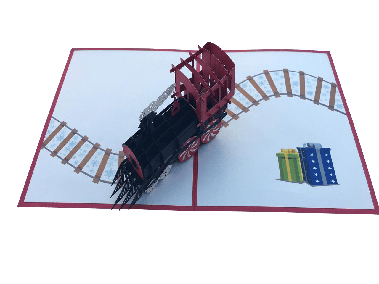 Santa's Train Pop Up Card - Holiday Greeting