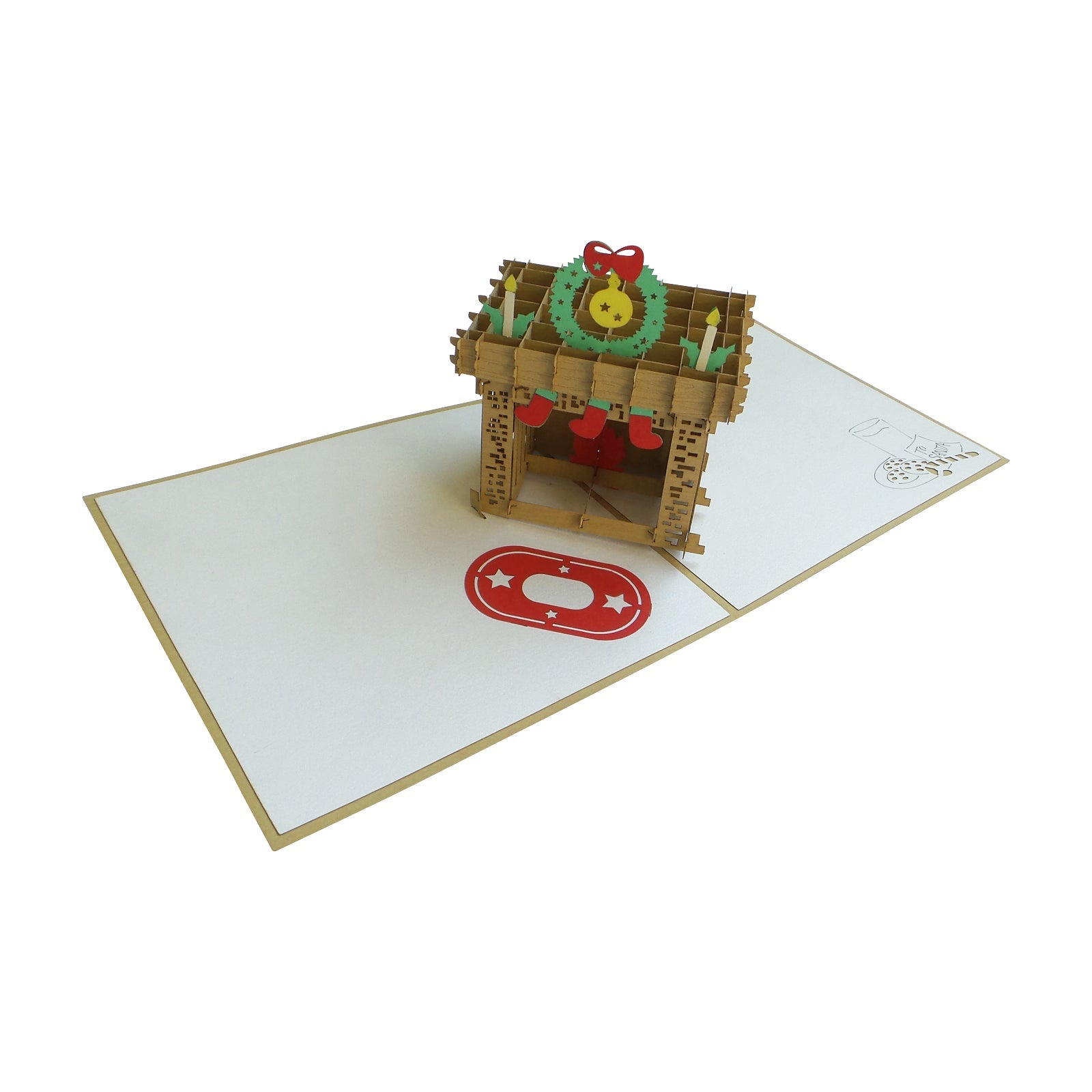 Christmas Fireplace Pop up Card