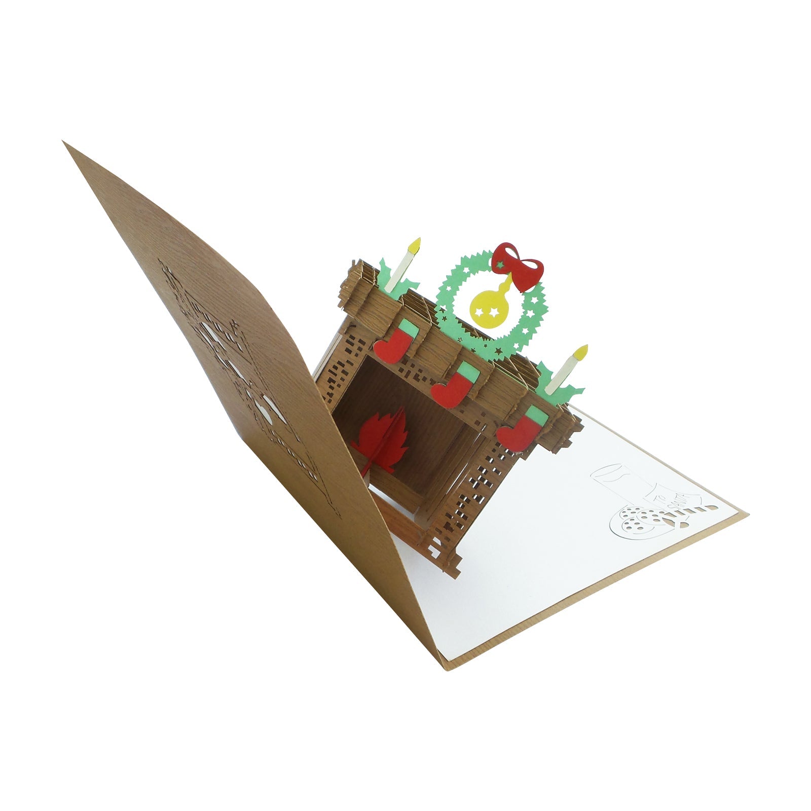 Christmas Fireplace Pop up Card