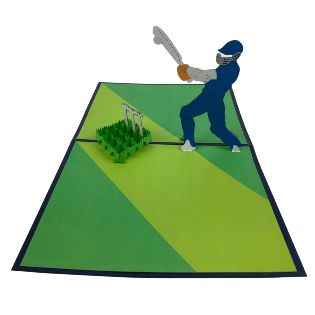 Cricket Pop Up Card – Sports Themed Gift for Fans