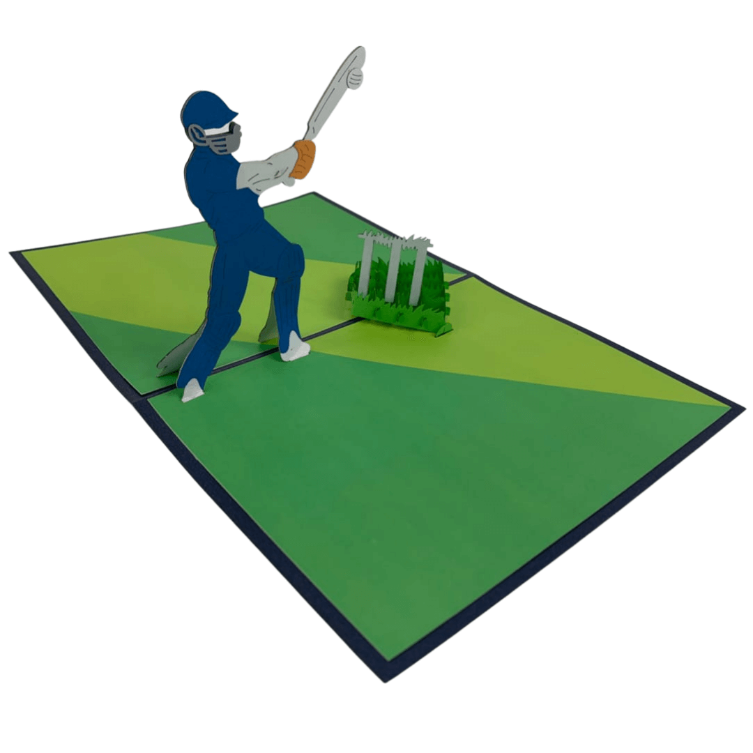 Cricket Pop Up Card – Sports Themed Gift for Fans