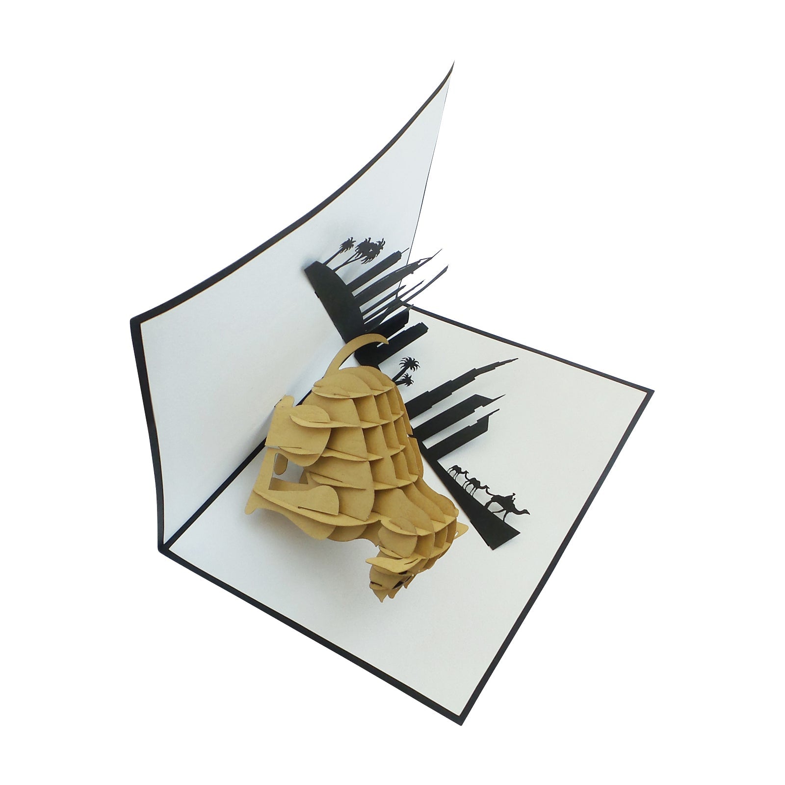 Dubai Skyline Dog Pop Up Card - Souvenir