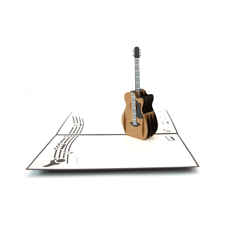 Guitar Pop Up Card - Musician Gift