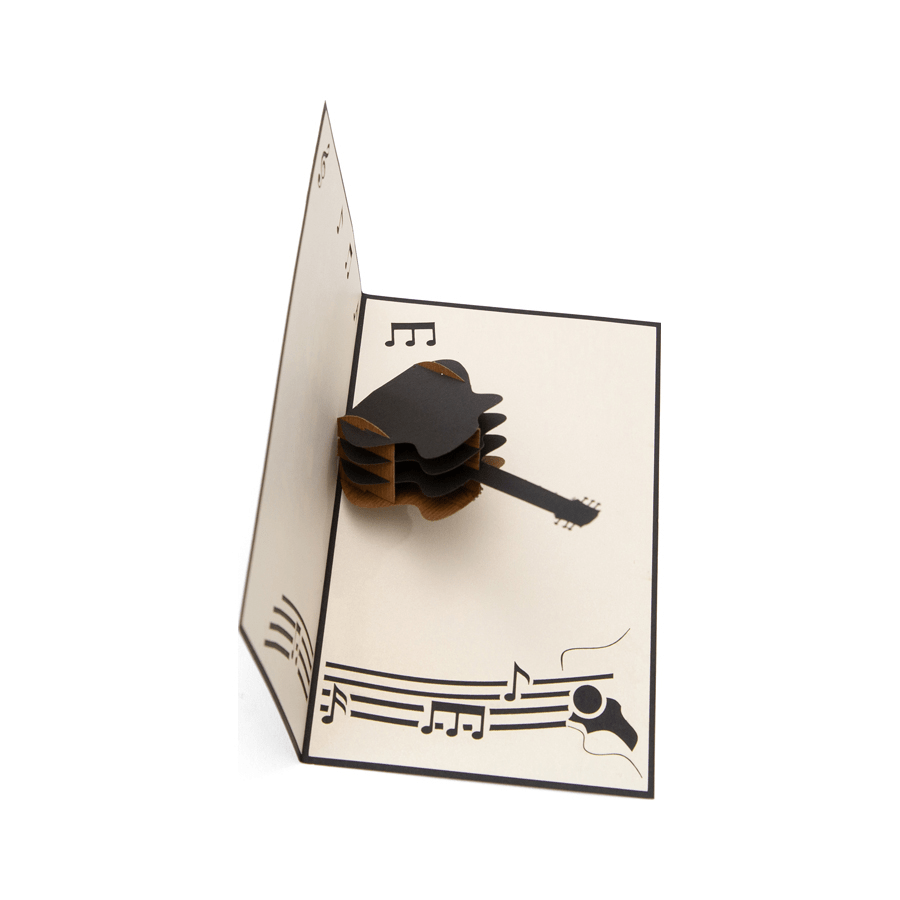 Guitar Pop Up Card - Musician Gift