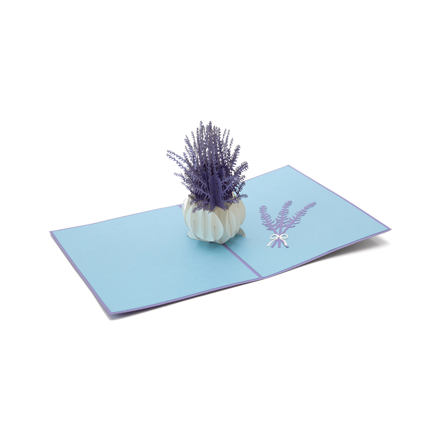 Lavender Vase Pop Up Card – Floral Gift of Peace
