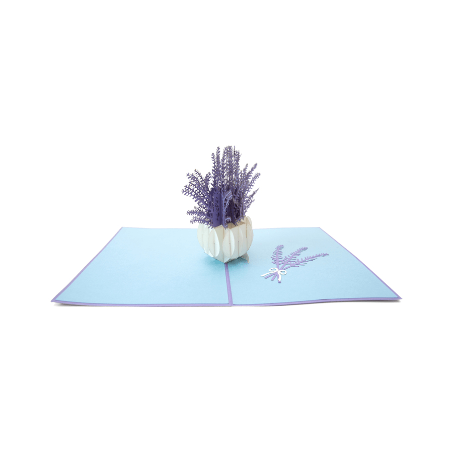 Lavender Vase Pop Up Card – Floral Gift of Peace