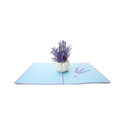 Lavender Vase Pop Up Card – Floral Gift of Peace