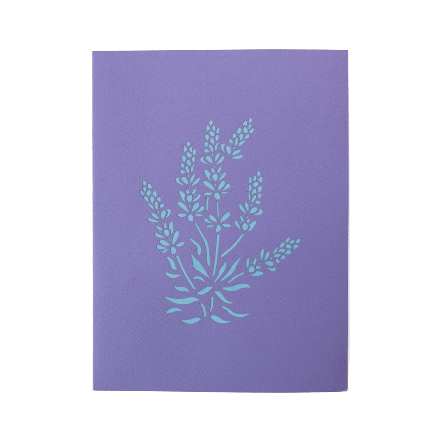 Lavender Vase Pop Up Card – Floral Gift of Peace