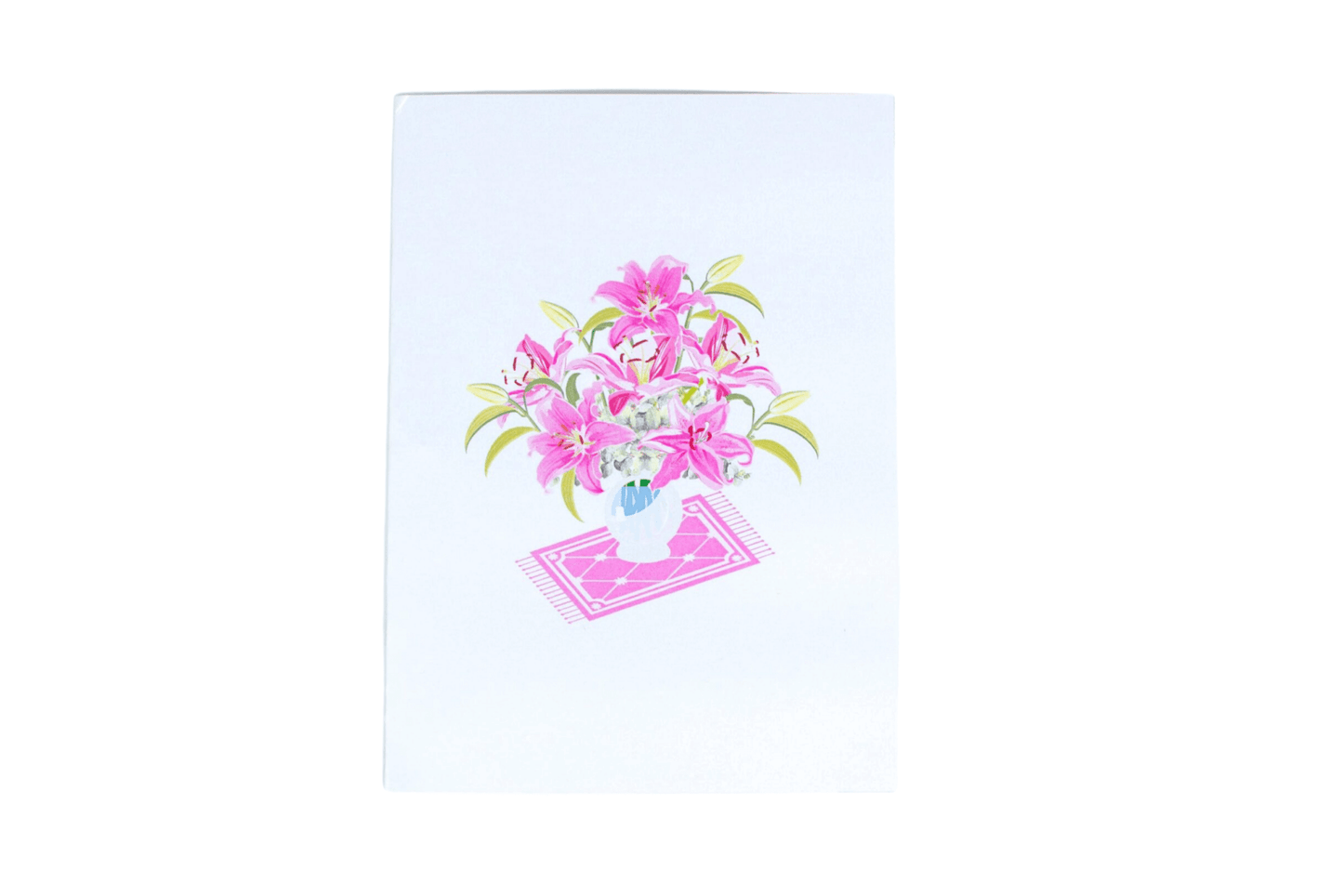 Mixed Pink Roses Pop up Card