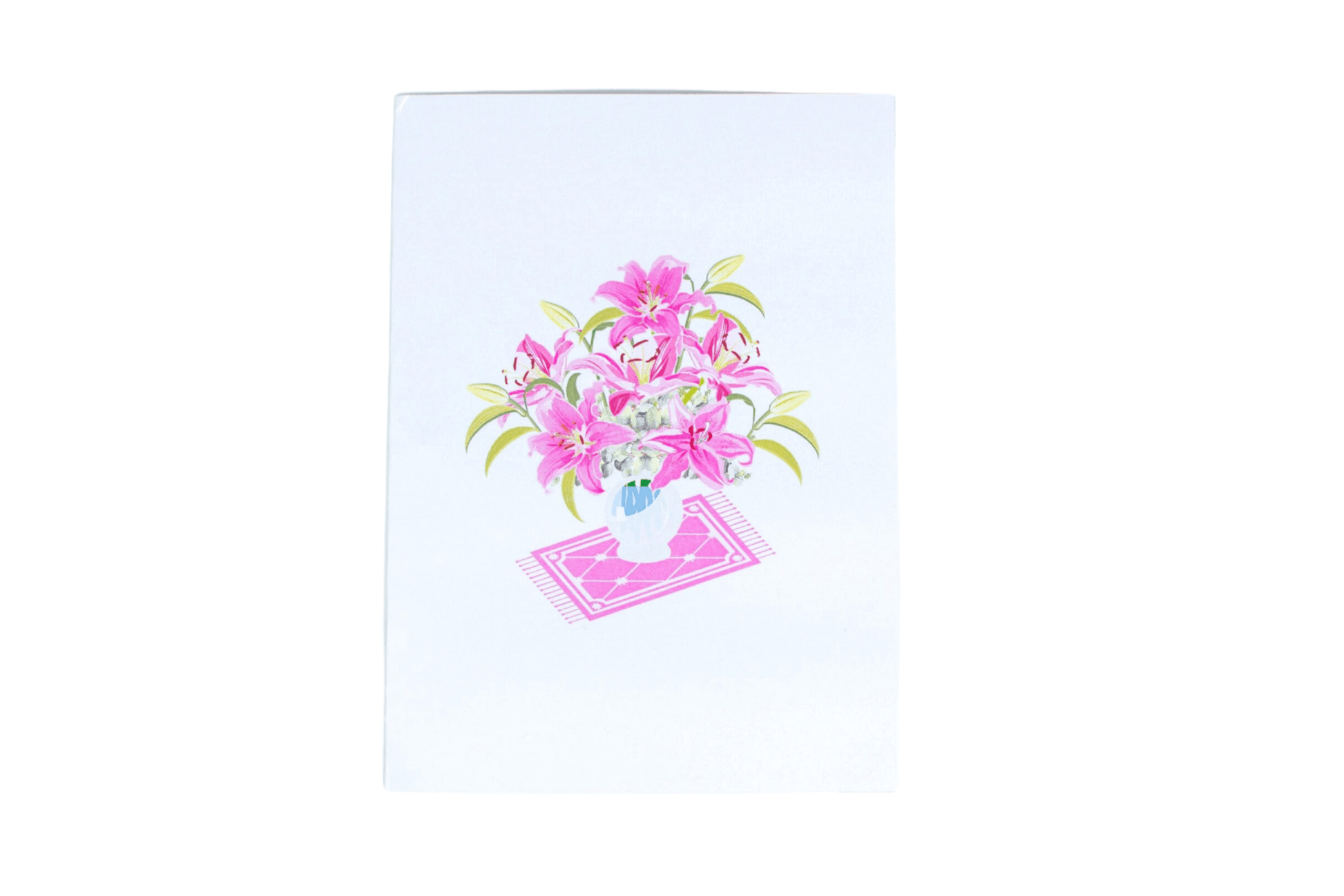 Mixed Pink Roses Pop up Card