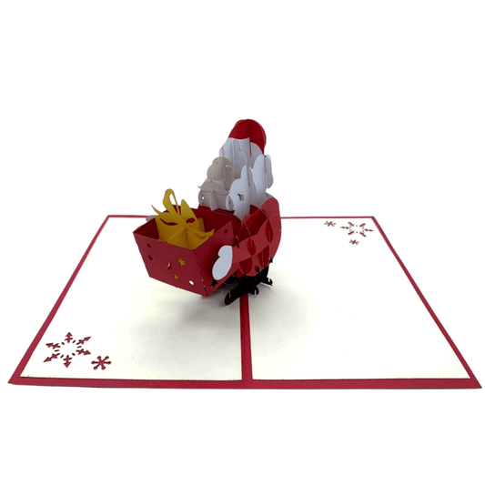 Cute Santa with Gift Pop Up Card – Christmas Greeting