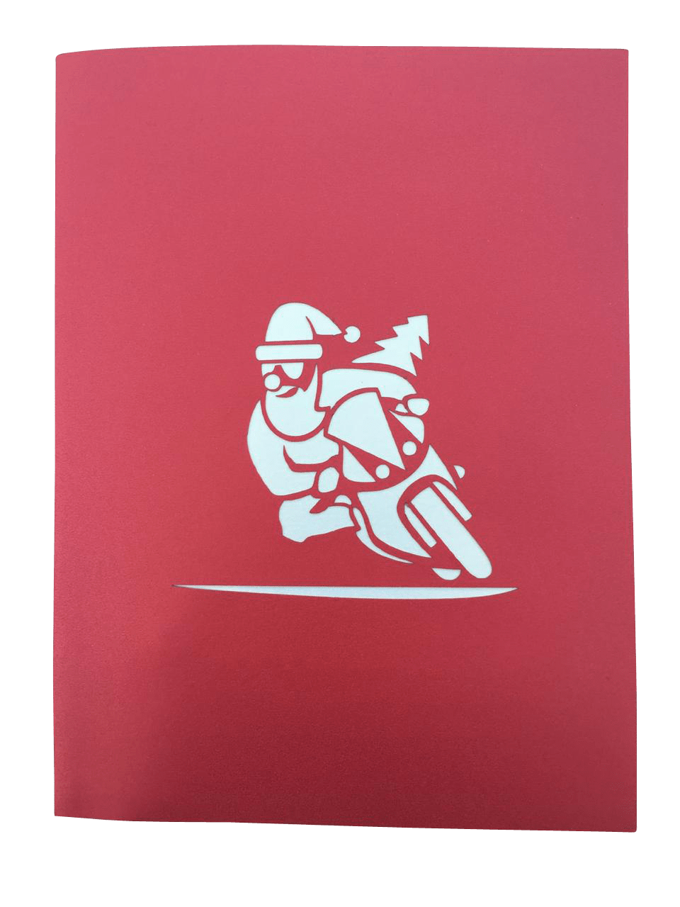 Santa on Motorbike Pop Up Card - Fun Xmas Gift