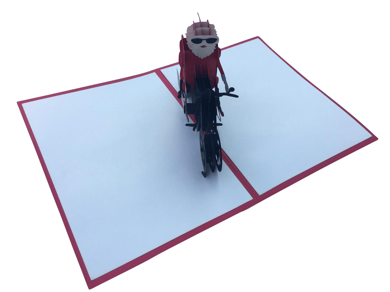 Santa on Motorbike Pop Up Card - Fun Xmas Gift